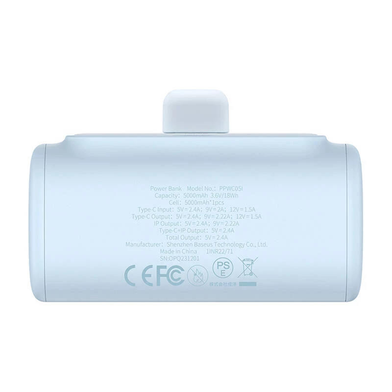 Portable Charger Baseus Compact IP 5000mAh 20W (blue)