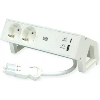 Bachmann Power Strip DESK2 white 2xCEE7/3 902.3201 (902.3201)