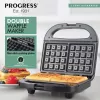 Double Waffle Maker Progress EK5852PVDE — double plates, non-stick coating, adjustable temperature