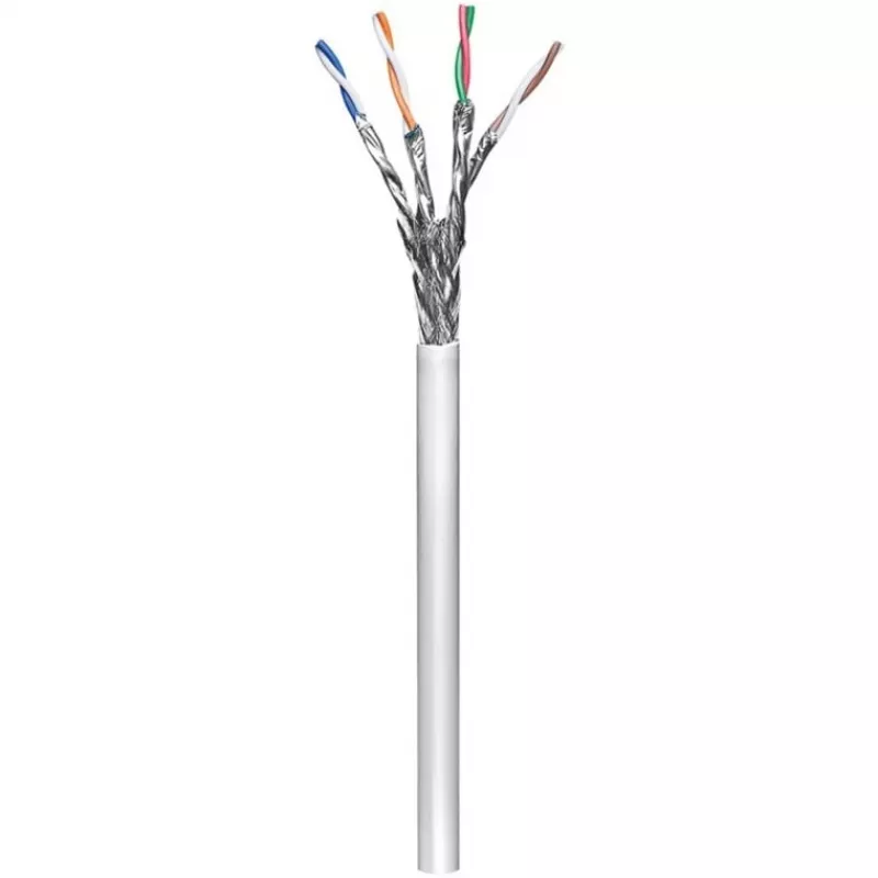 Wentronic Goobay CAT 6 Network Cable, S/FTP (PiMF), Grey, 305 m - CCA Copper Mix, AWG 23/1 (solid), PVC (95696)