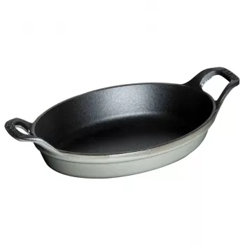 Oval mini baking and casserole dish Staub 250 ml Graphite
