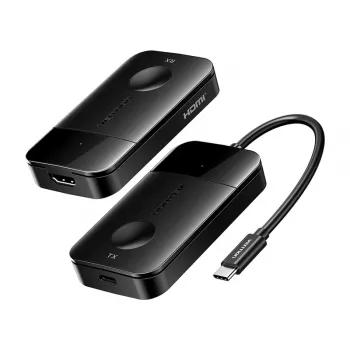 USB-C to HDMI wireless transmitter/receiver Vention ADOBB — 4K@30Hz, 1×HDMI, USB-C cable 1 m, black