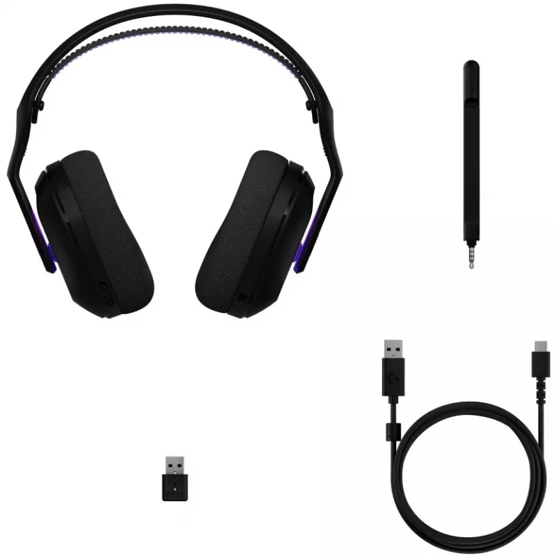Logitech G G522 LIGHTSPEED wireless Gaming Headset LIGHTSYNC RGB microphone and advanced synchronised Audio Triple connectivity - LI