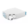 Fiber optic DIN-rail box DIGITUS DN-963890, OS2, SC adapter with 2 m pigtail, steel, blue/grey