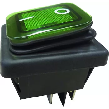 Bachmann Rocker Switch black/gn924.176Serie 3627 Switch bel. 2-pin