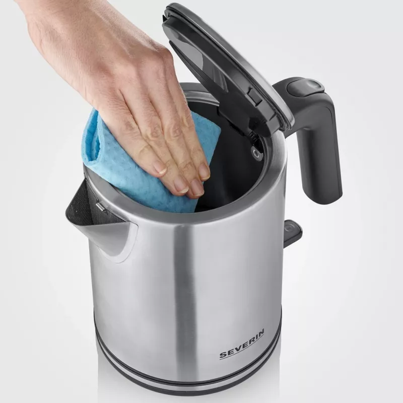 Severin WK 3489 electric kettle 1 L 2400 W Black, Silver