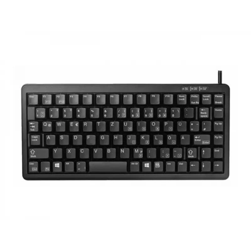 CHERRY Compact , Combo (USB + PS/2), DE keyboard Office USB + PS/2 QWERTY Black