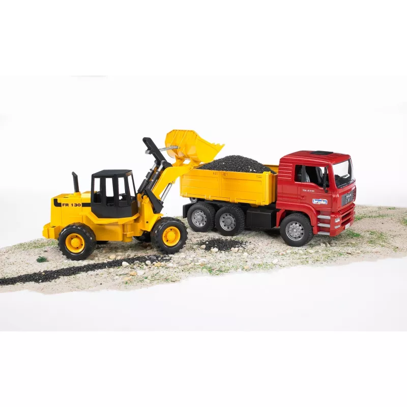 Construction truck with articulated road loader BRUDER, ABS, for ages 3+