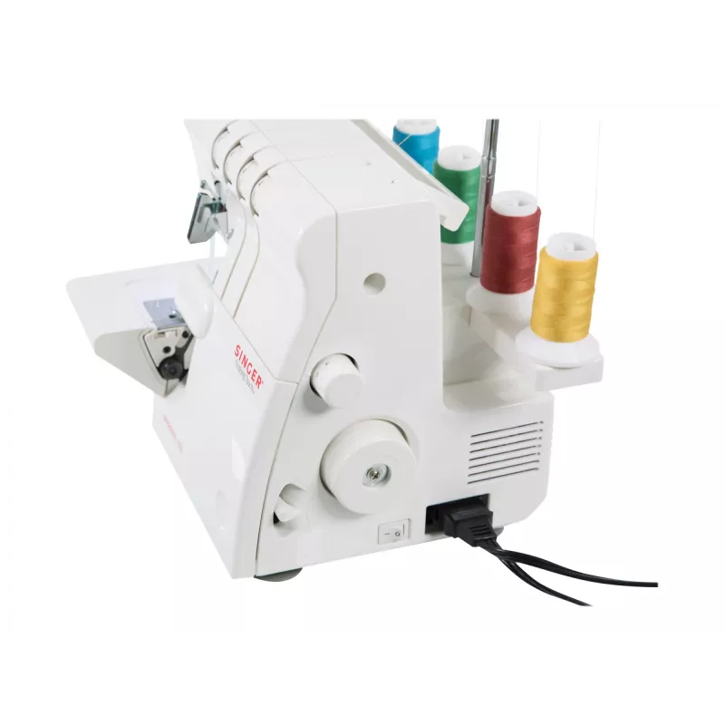 Overlock Sewing Machine SINGER 14SH654 — Electric, 4-step Buttonhole, Free Arm, 1300 Stitch Patterns, White