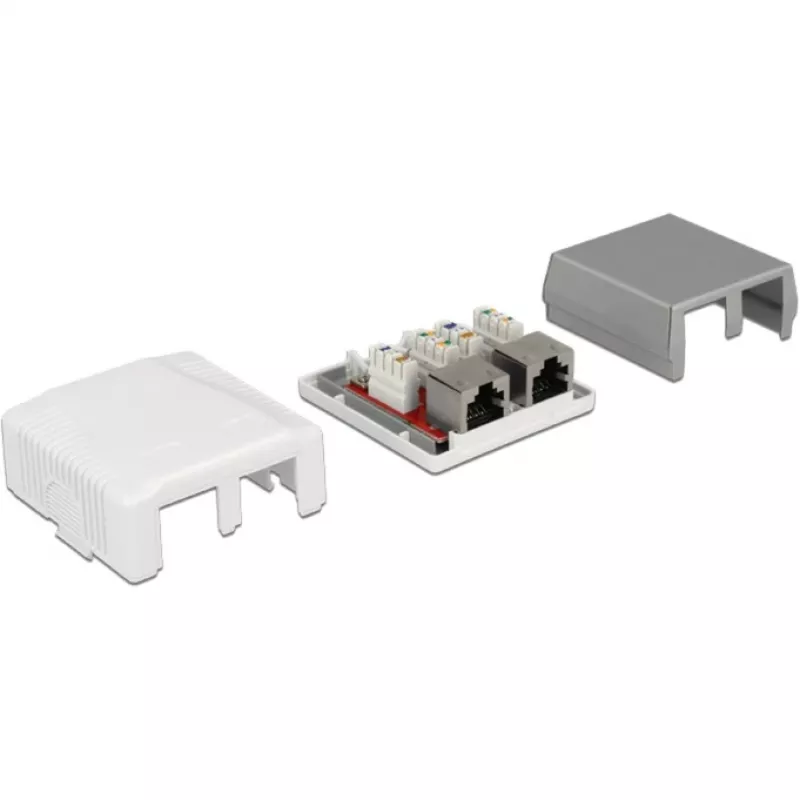 Socket outlet 2 x RJ-45 DeLOCK 86197