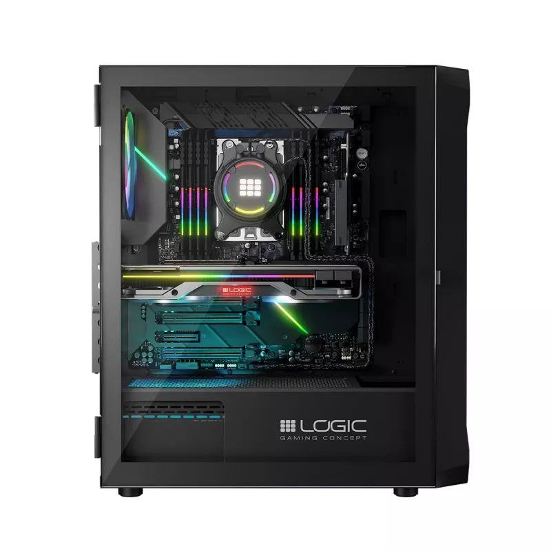 Computer Case Logic Concept Portos ARGB ATX Black