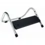 WEDO Footrest Trittboy, Height Adjustable in 4 levels footplate black, gloss nickel-plated construction (103 2116)
