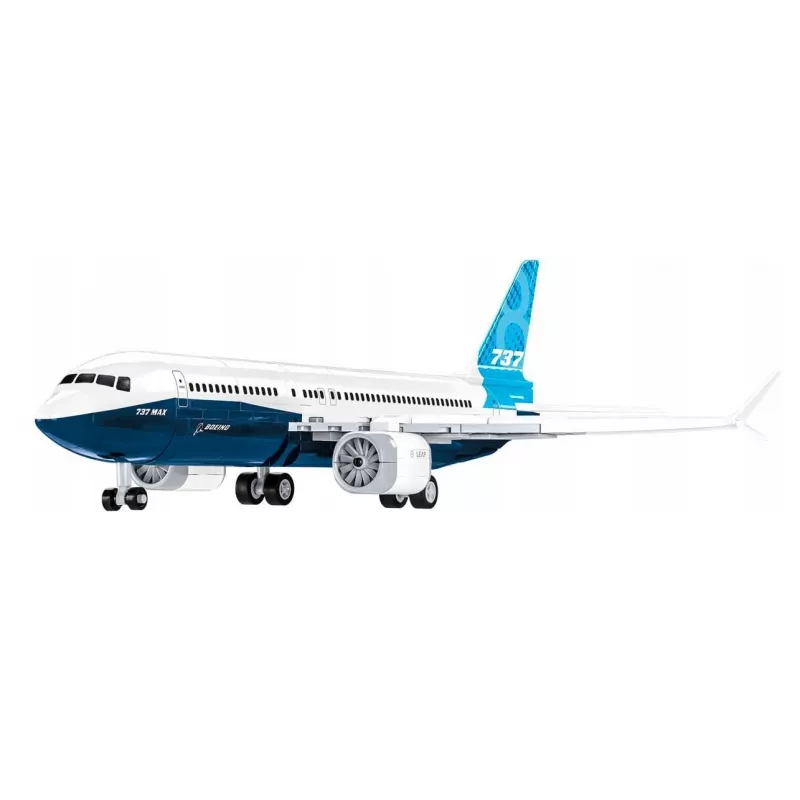 Building set Cobi Boeing 737-8 — 340 pieces, recommended age 7+, blue and white