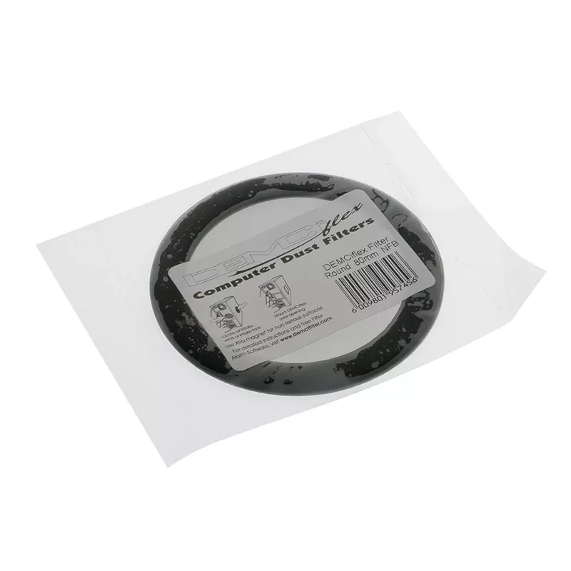 DEMCiflex dust filter 80mm, Round - black/black