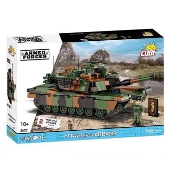Construction set Cobi M1A2 SEPV3 Abrams model with 1,065 bricks