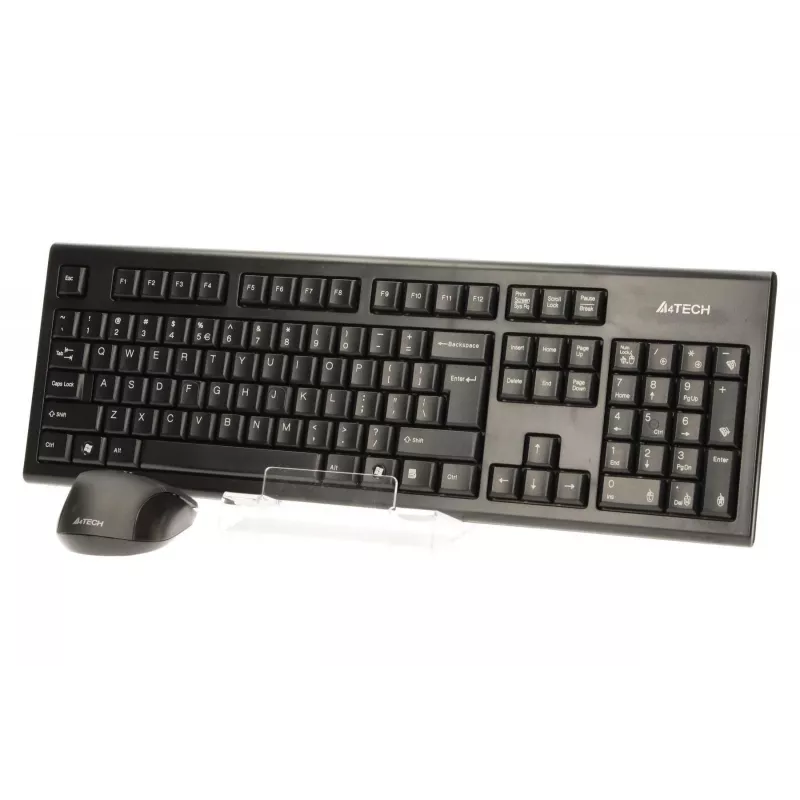 A4Tech 7100N desktop keyboard Mouse included RF Wireless QWERTY English Black