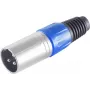 XLR Connector ShiverPeaks BS55002-B Blue — 3-pin microphone/cable connector, panel mount