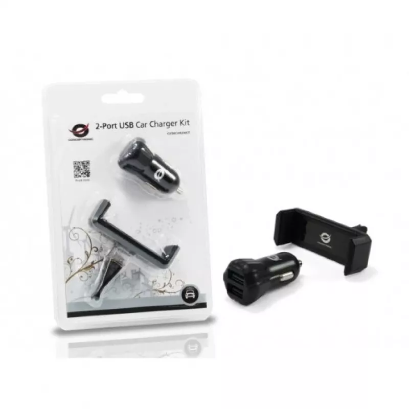 Car Charger Kit Conceptronic CUSBCAR2AKIT