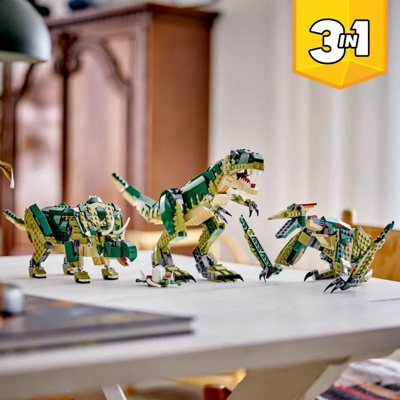 Construction toy LEGO Creator 3-in-1 T.Rex buildable model kit, 626 pcs, 150 mm height, age 9+