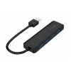 USB hub Gembird 4-port USB 3.1 (Gen 1) — 4 ports, USB 3.2 Gen 1 Type-A, 5V/2.1A, 109×30×10 mm, black