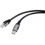 Renkforce USB, Network Adapter Cable [1x USB 3.2 Gen 1 Plug A (USB 3.0) - 1x RJ45-Plug] 1.80 m Aluminium-Plug (RF-6055784)