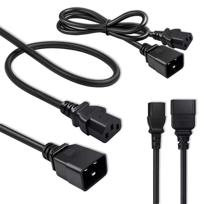 Power cable Qoltec 53991 Black 1.2 m C20 C13 coupler