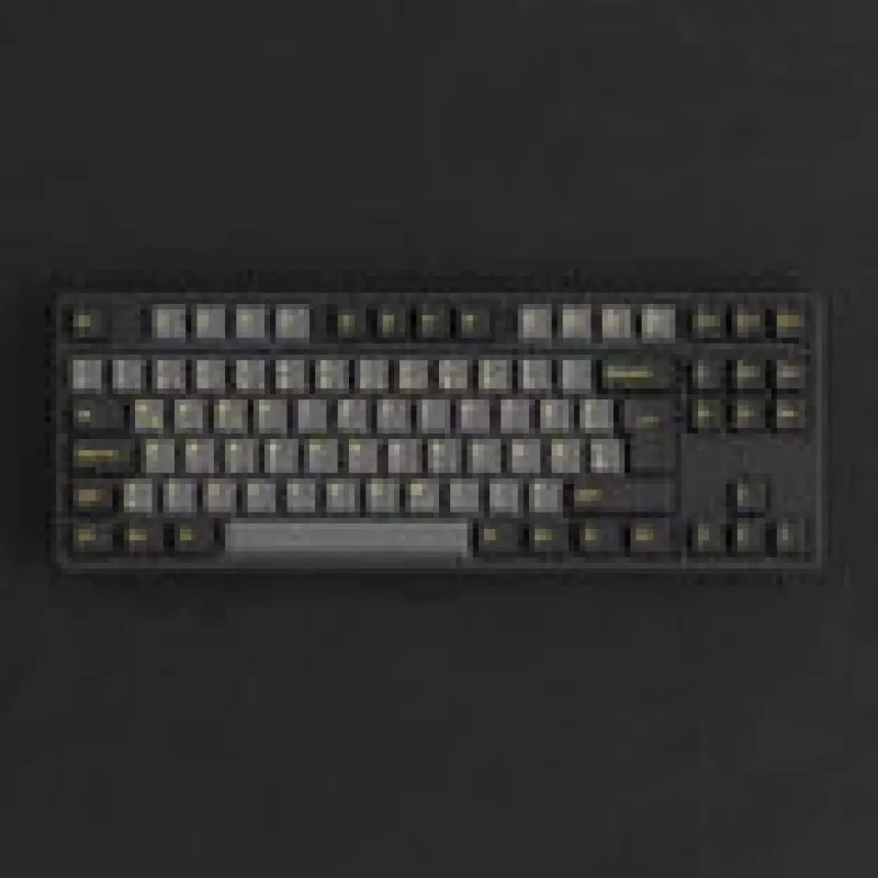 Mechanical gaming keyboard AKKO Black & Gold 5087S, Akko V3 Cream Yellow Pro switches, RGB lighting