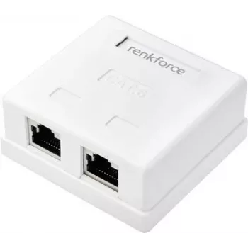 Renkforce Network Adapter Surface-Mount CAT 6 2 Port White (RF-4540914)