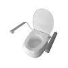 Raised toilet seat Mobilex PLN001 with integrated handrails, polypropylene, adjustable height 6–15 cm, max load 120 kg