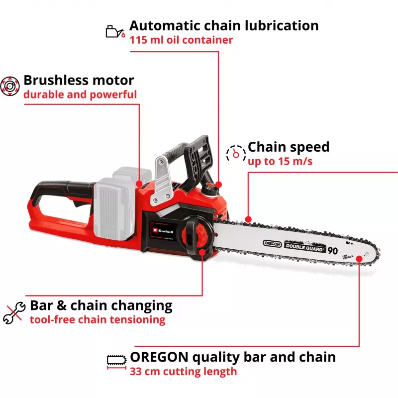 Einhell GE-LC 36/35 Li-Solo Black, Red