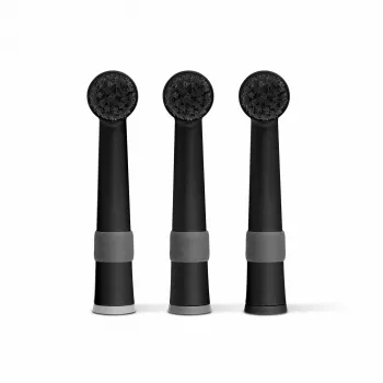 happybrush ECO R2 replacement brush heads, black, 3 pcs