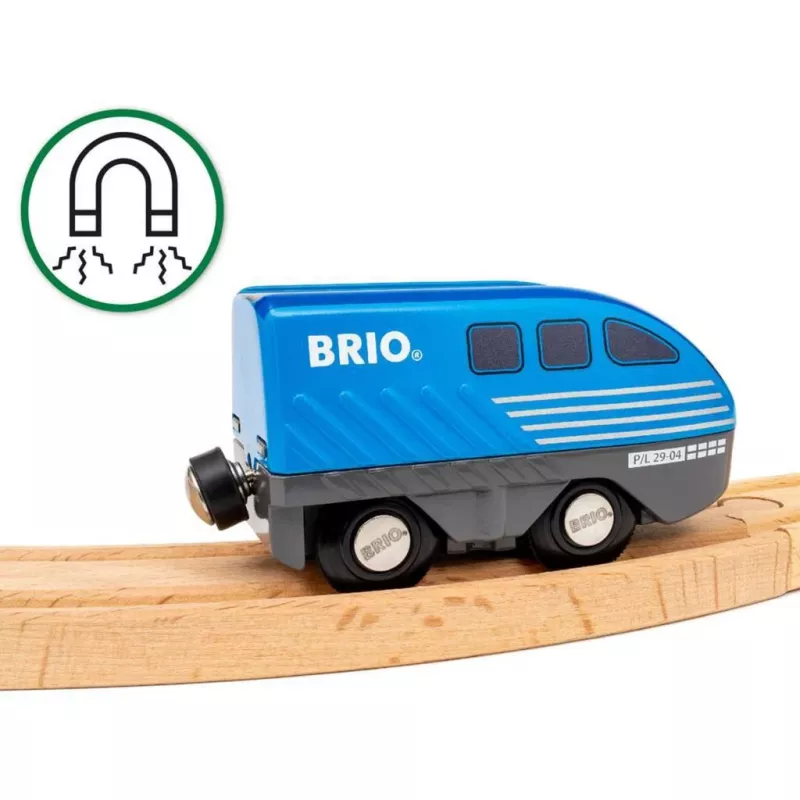 Train BRIO World Pull Back Train Black Blue 36019