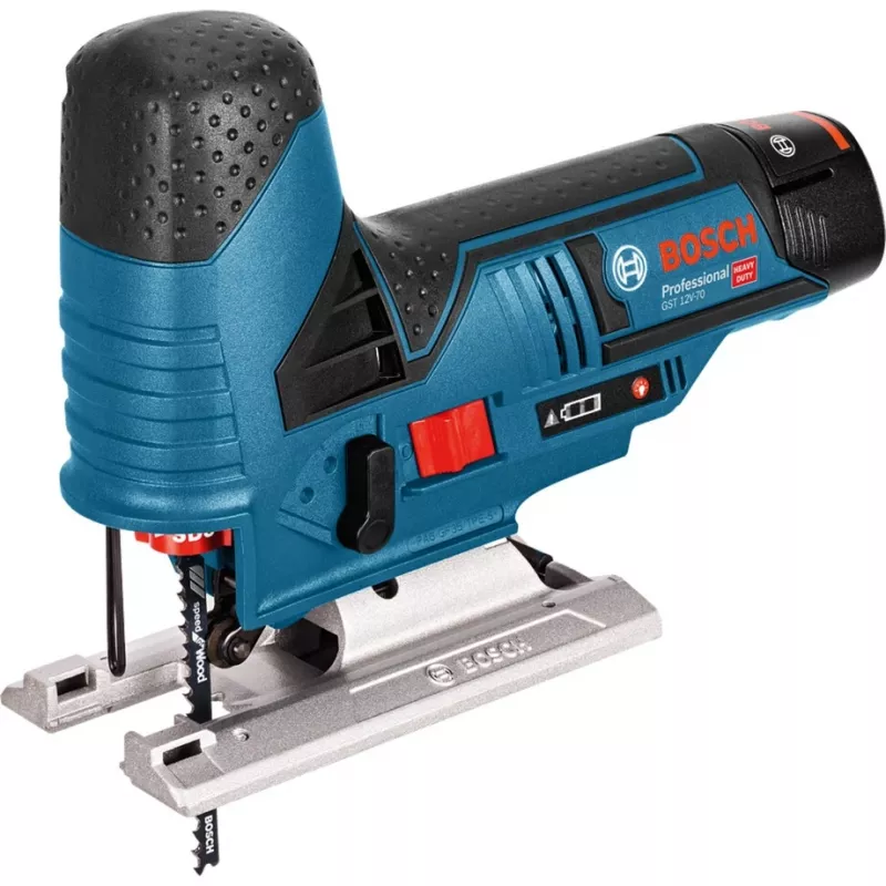 Battery-Jigsaw GST 12V-70 Professional, 12 Volt (Blue/black, 2x Lithium-Ion Battery 3,0Ah, in L-BOXX)