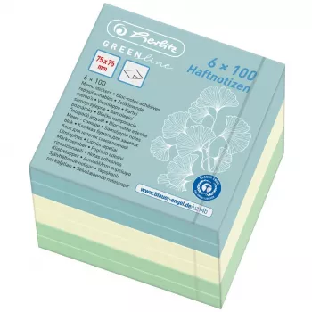 Note Paper Rectangle Herlitz 50033430 Blue Green Yellow