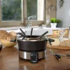 Fondue set Taurus FF2 2 L for 8 persons, stainless steel housing, 1000 W, 230 V, black/silver