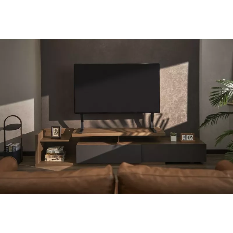 Floor TV stand GEMBIRD TVS-D90F-01 for 45–90 inch TVs, steel, fixed-height, VESA 200x200–800x400, max load 60 kg, 970×800×525 mm