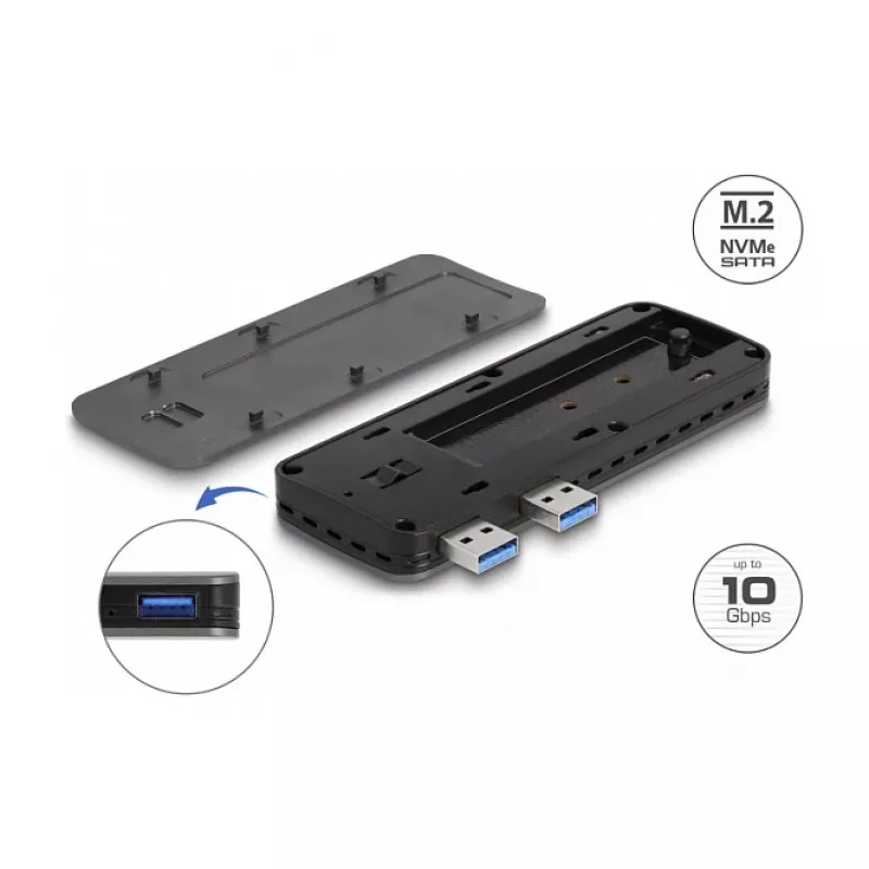 SSD enclosure DeLOCK USB 3.2 Gen 2 for PlayStation5 M.2 NVMe tool free