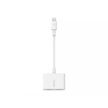 Belkin | Lightning Audio + Charge RockStar Cable, 11.5 cm, White | F8J198btWHT