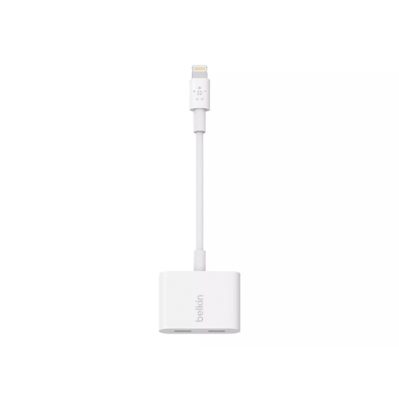 Belkin | Lightning Audio + Charge RockStar Cable, 11.5 cm, White | F8J198btWHT