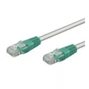 Wentronic Goobay CAT 5e Crossover-Patch Cable, U/UTP, Grey, Green, Grey-Green, 0.5 m - CCA Copper Mix (68860)