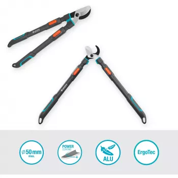 Gardena loppers TeleCut Pro L Grey/turquoise 65cm - 90cm (12041-88)