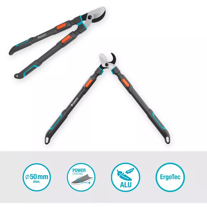 Gardena loppers TeleCut Pro L Grey/turquoise 65cm - 90cm (12041-88)