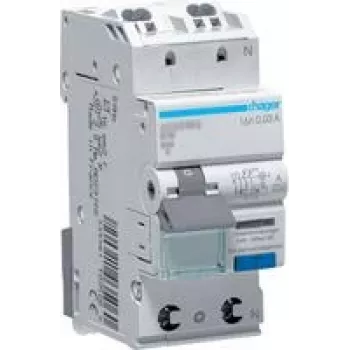 Hager Fehlerstrom-Miniature Circuit Breaker 1P+N127V 6kA B-16A 30mA Type A QC (ADS917D)