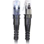 PatchSee ThinPATCH - Patch-Cable - RJ-45 (M) to RJ-45 (M) - 2,1m - 4,9 mm - FTP - CAT 6a - IEEE 802,3at - Shielded, Halogen-Free - Black (TP-6A-F/7)