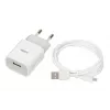 Power charger iBOX C-41 USB 2A, 1 USB port, microUSB cable, White