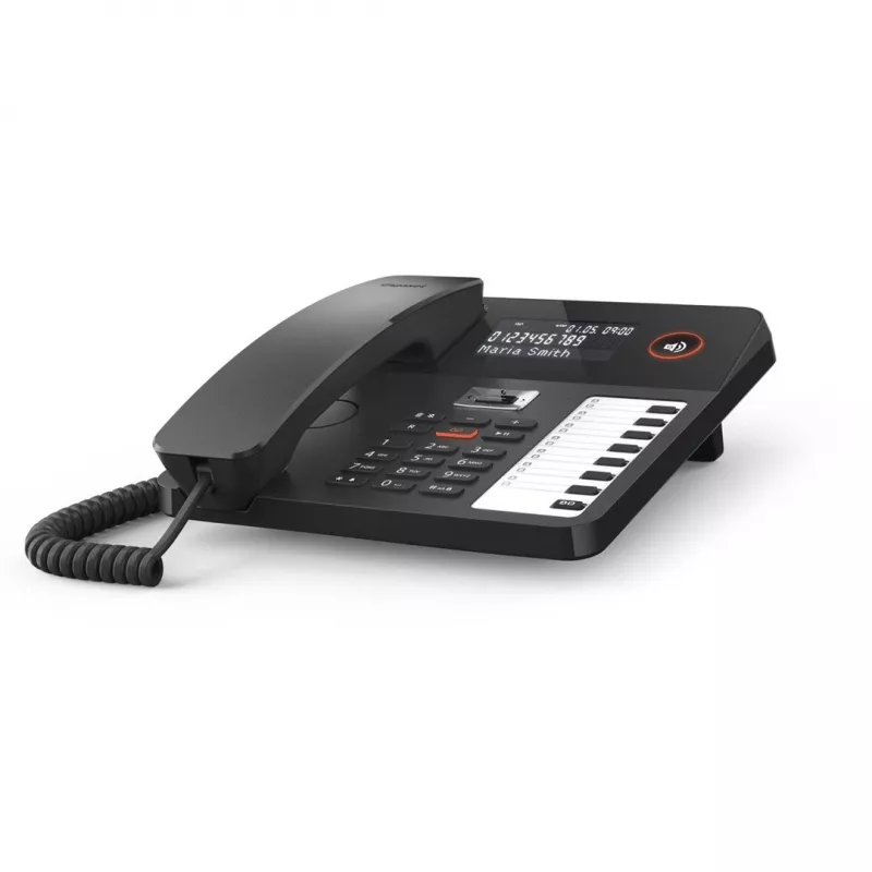 DECT telephone Gigaset DESK 800A Wired handset 200 phonebook entries Black