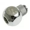 Bitspower Adapter T-Splitter G1/4 inch AG to 2x G1/4 inch IG - Rotatable, TII, Silver Glossy