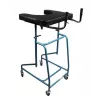 Four-wheeled support walker VITEA CARE VCBK2A with adjustable height, folding steel frame, brakes, 4 rubber wheels, max load 125 kg