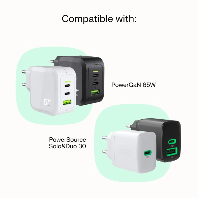Cable USB-C-USB-C PowerStream 100W braid 1,2m white
