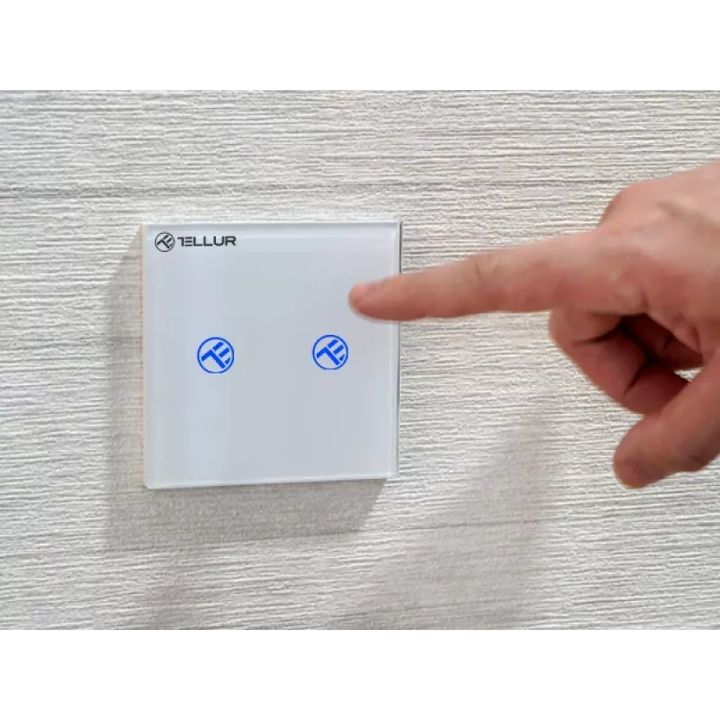 Smart WiFi switch Tellur SS2N — 2-port, 1800W total, 10A per channel